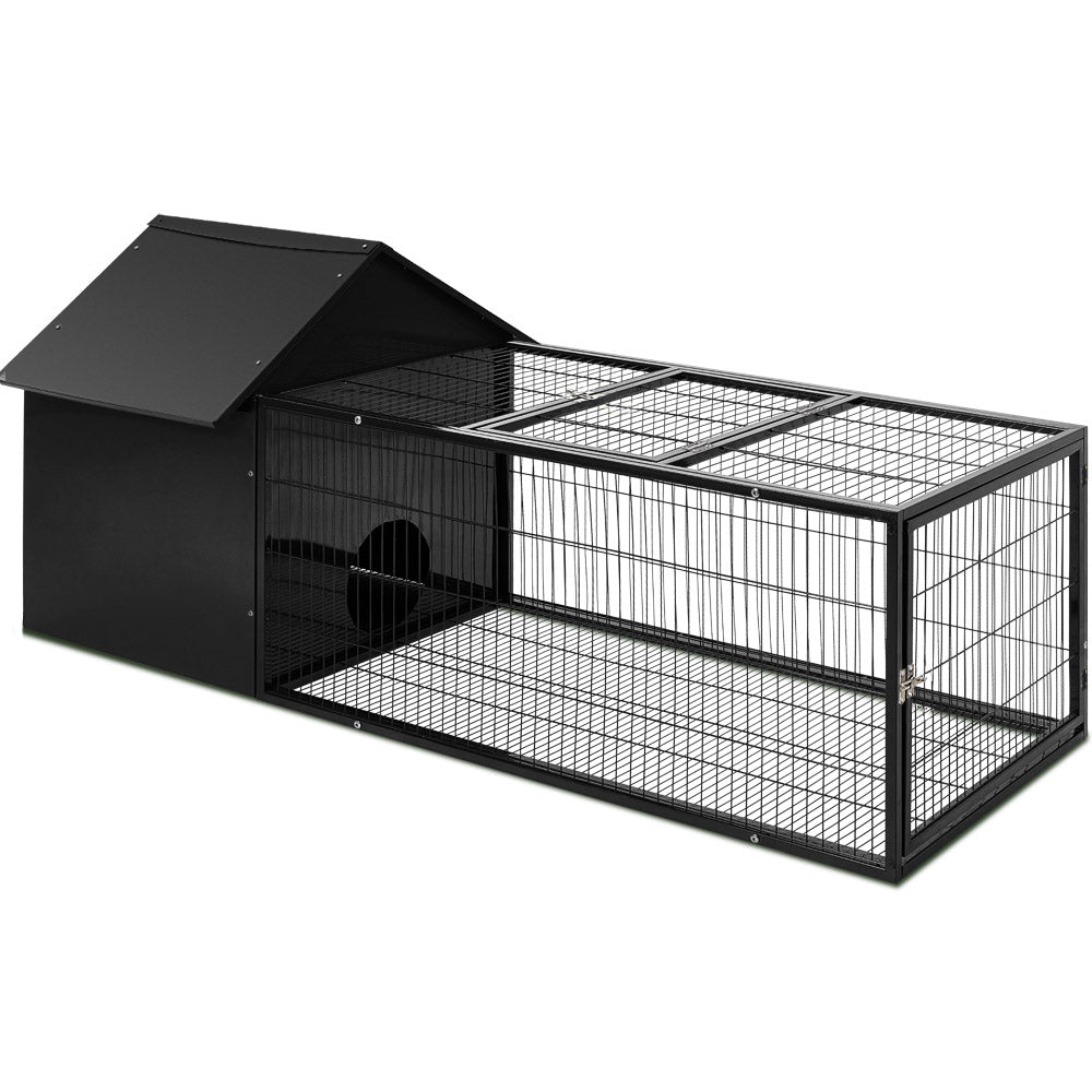 i.Pet Rabbit Cage Hutch 162x60cm Enclosure Metal-0