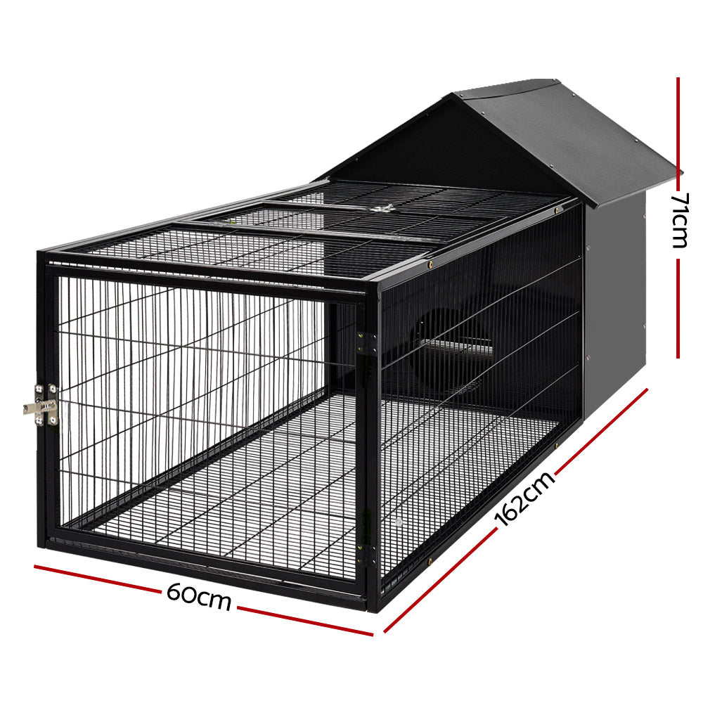 i.Pet Rabbit Cage Hutch 162x60cm Enclosure Metal-1