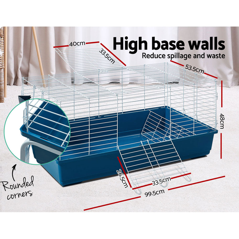 i.Pet Rabbit Cage Hutch 106cm Indoor Enclosure Carrier-6