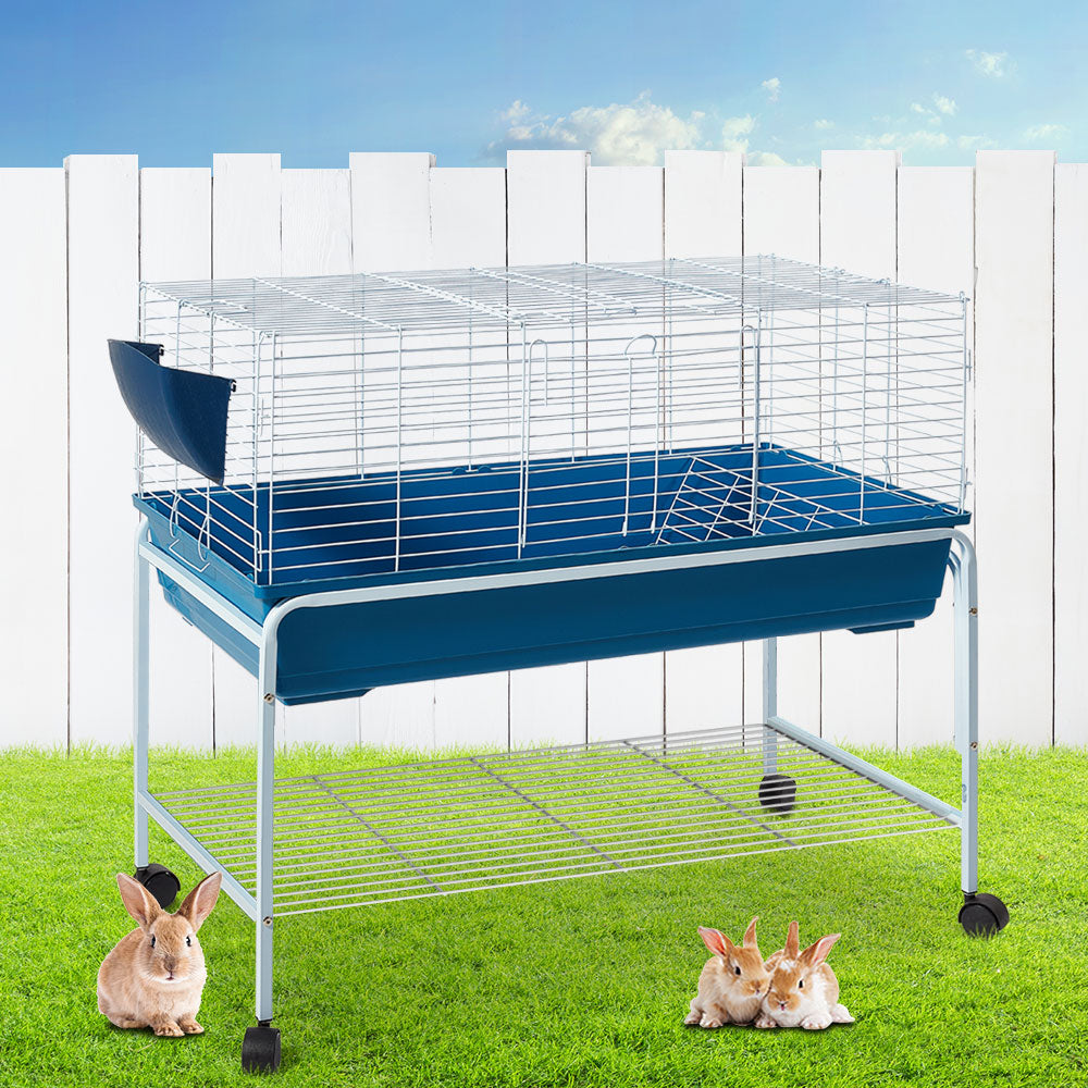 i.Pet Rabbit Cage Hutch 106cm Indoor Enclosure Carrier-7