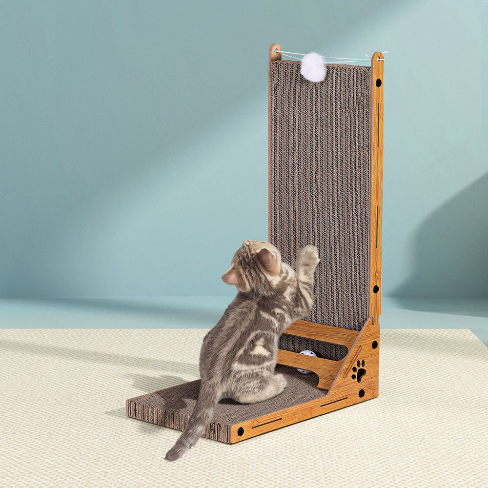 i.Pet Cat Scratching Board Scratcher Cardboard Kitten Indoor Climbing Toy Catnip-5