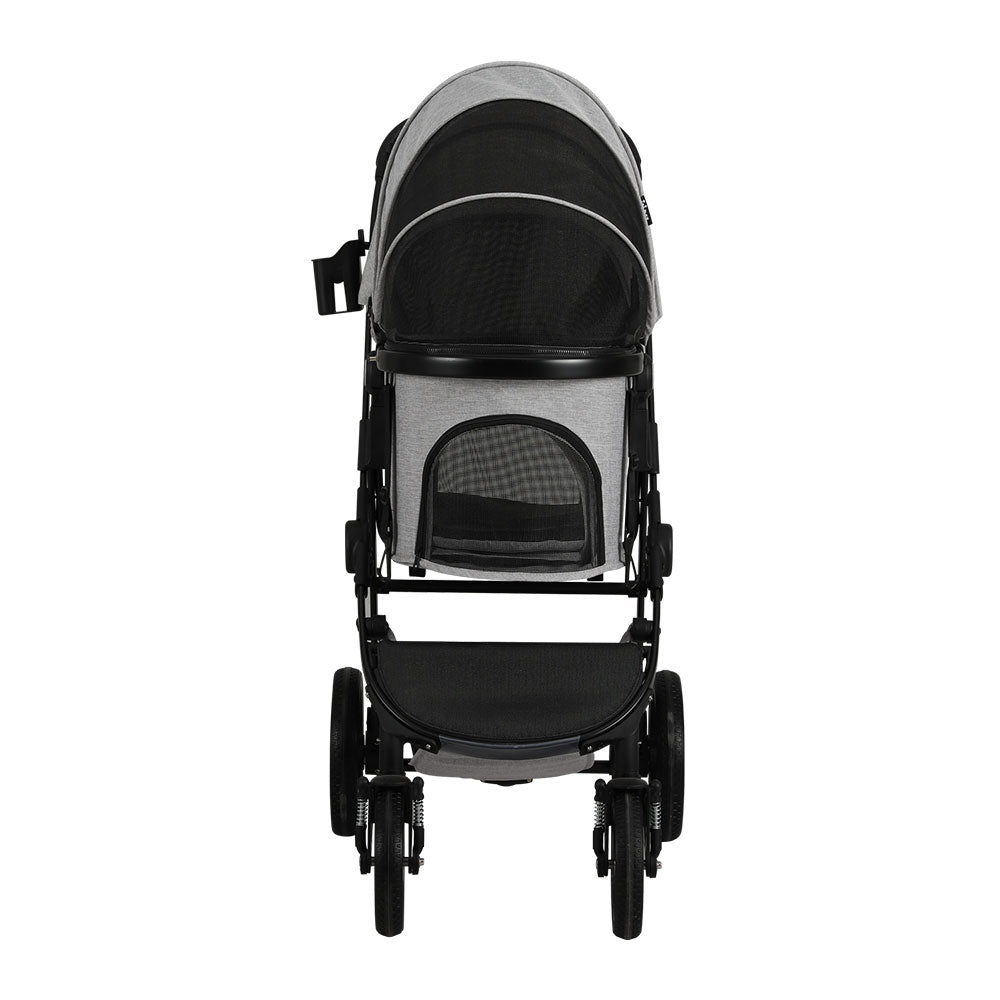 i.Pet Pet Stroller Dog Pram Large Cat Carrier Travel Pushchair 4 Wheels Foldable-2