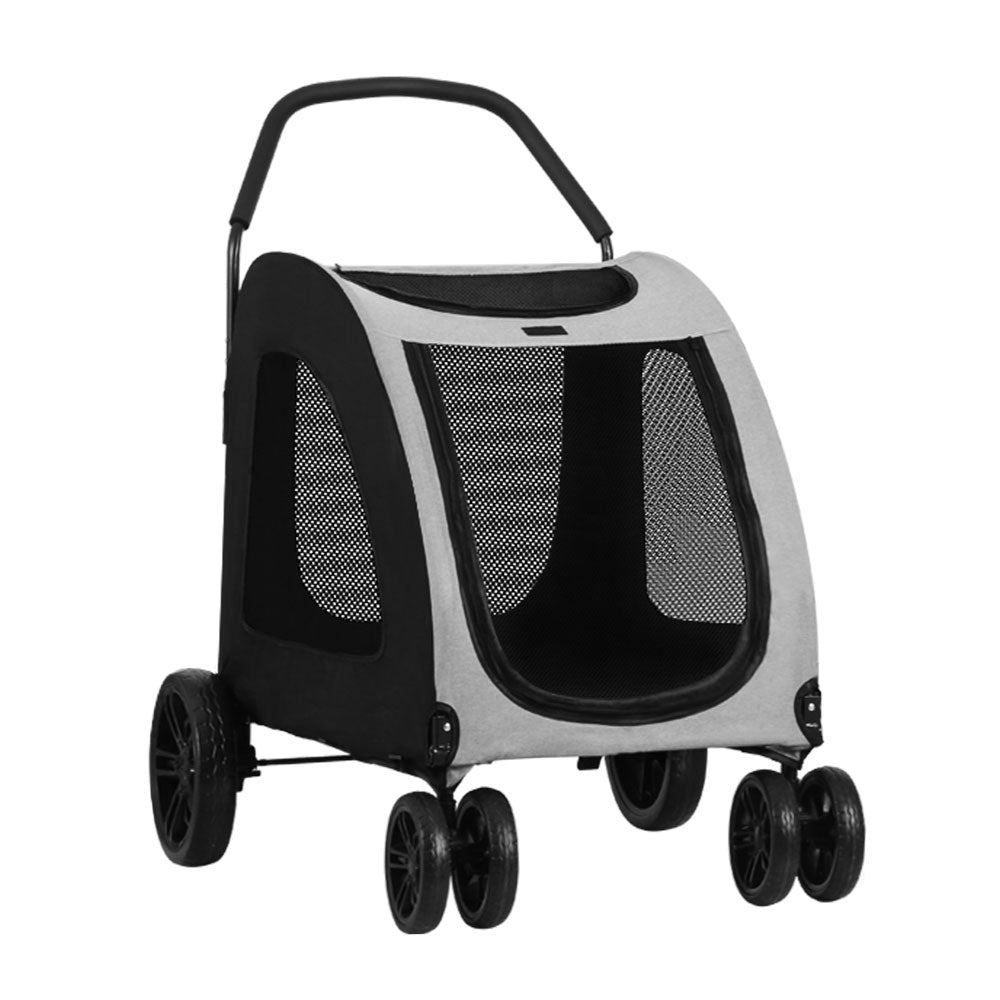 i.Pet Pet Stroller Dog Pram Large Carrier Cat Travel Foldable Strollers 4 Wheels Trolley-2