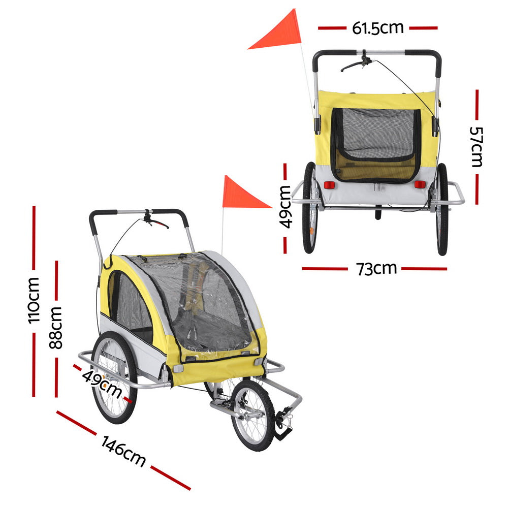 i.Pet Pet Bike Trailer Dog Stroller Pram Bicycle Large Travel Cycling Foldable-1