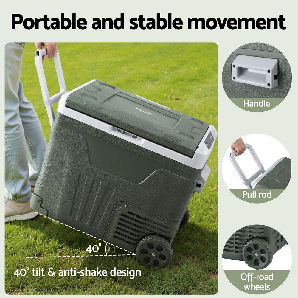 Portable Fridge 50L Camping Bar Fridges Freezer 12V/24V/240V-5