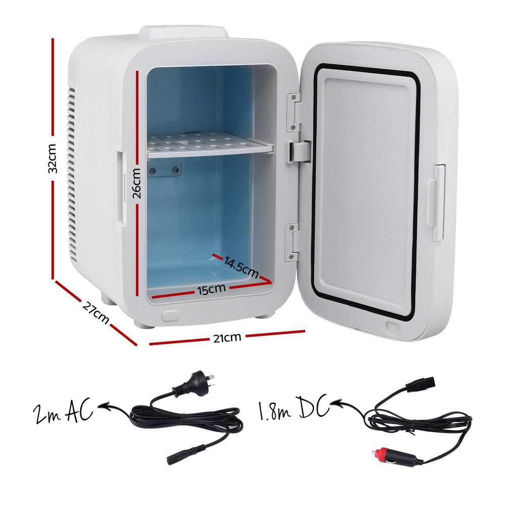 Glacio Mini Fridge Portable 13L White Electric Cooler Warmer 12V 220V-1