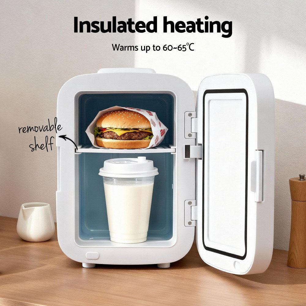 Glacio Mini Fridge Portable 13L White Electric Cooler Warmer 12V 220V-5