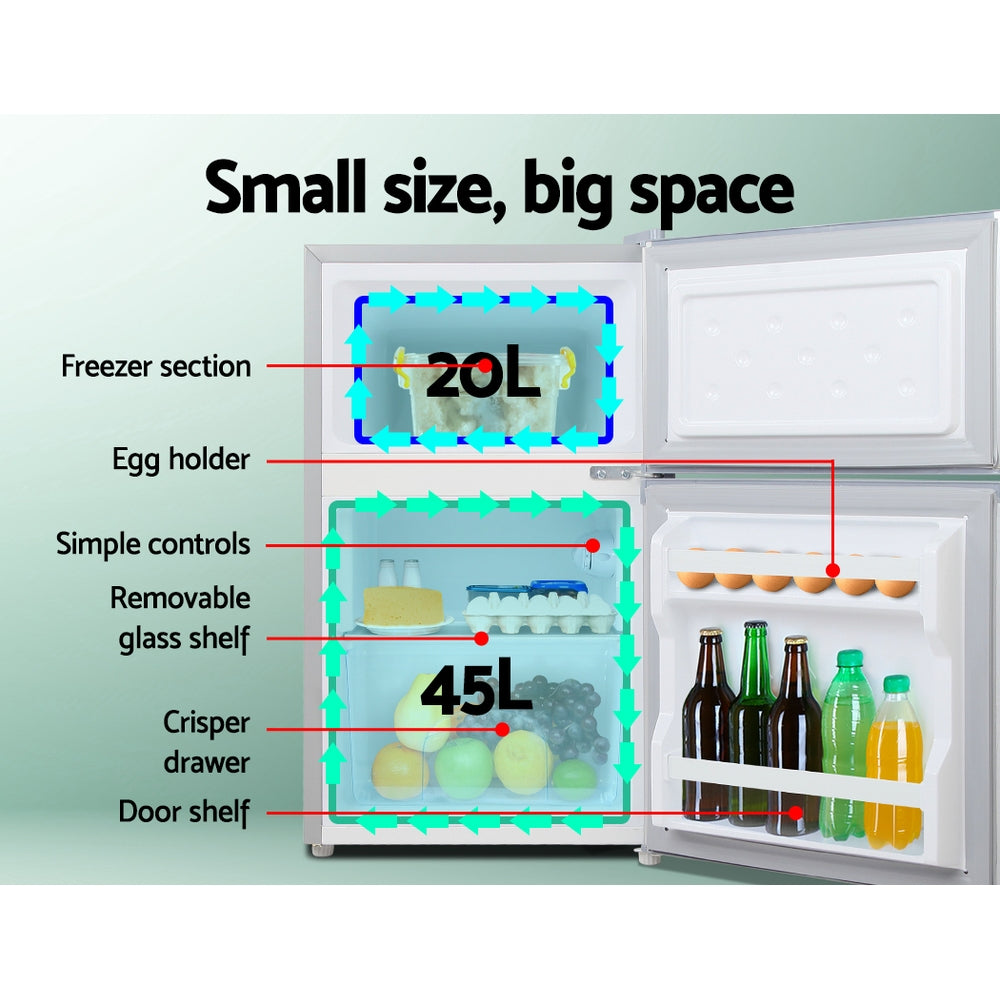 Glacio 65L Portable Fridge Freezer Bar Upright 12V/24V/240V Camping Caravan-3