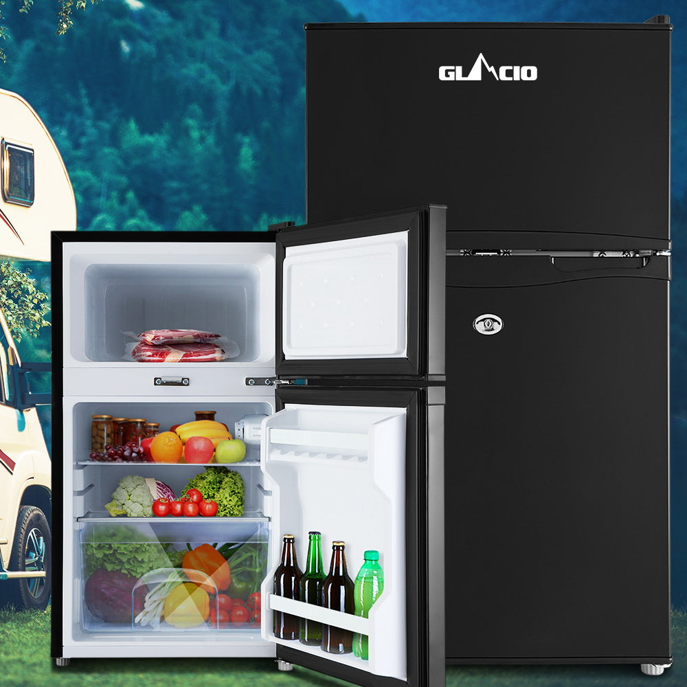 Glacio 90L Portable Fridge Freezer Bar Upright 12V/24V/240V Camping Caravan-0