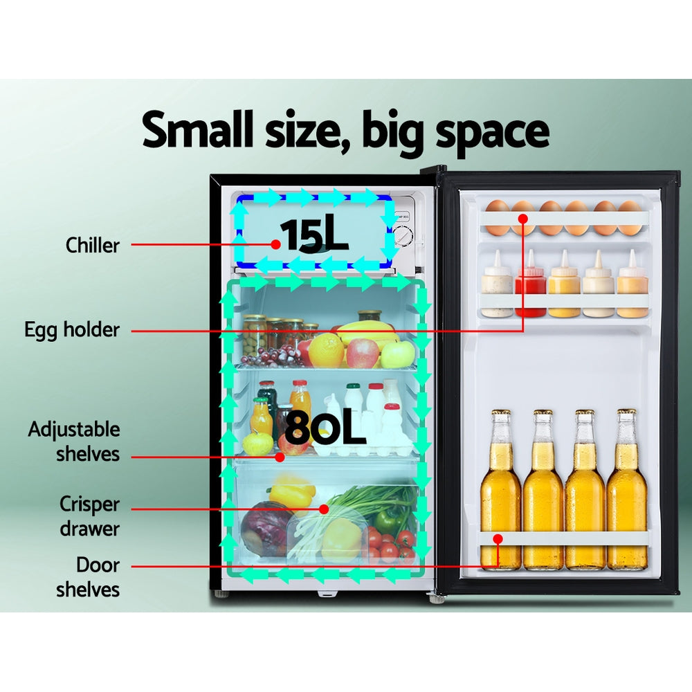 Glacio 95L Portable Fridge Freezer Bar Upright 12V/24V/240V Camping Caravan-3