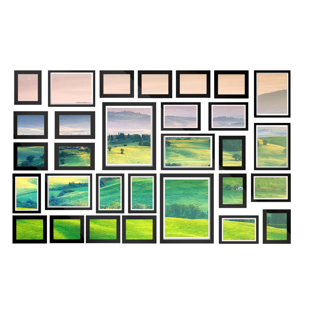 Artiss Photo Frames Art Holder 30PCS 8x10" 5x7" 4x6" 3.5x5" Black-0