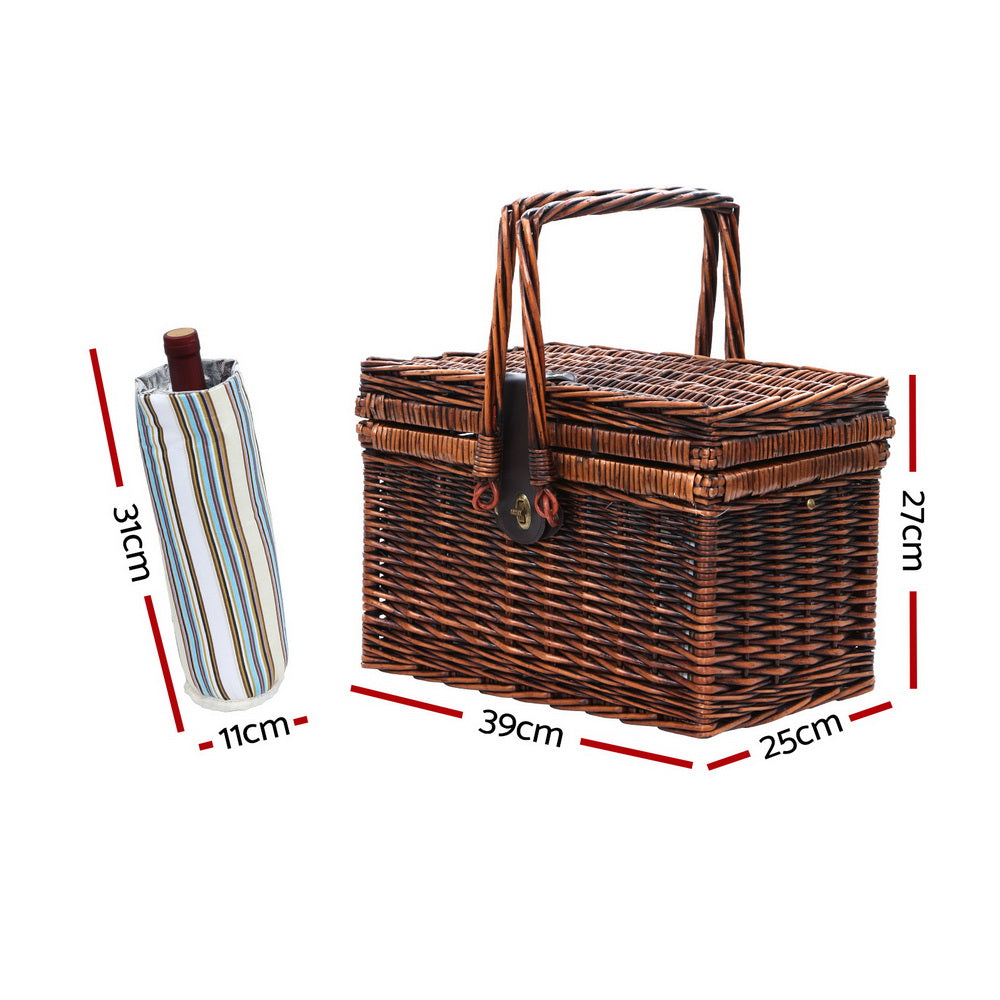 Alfresco 4 Person Picnic Basket Set Folding Insulated bag-1