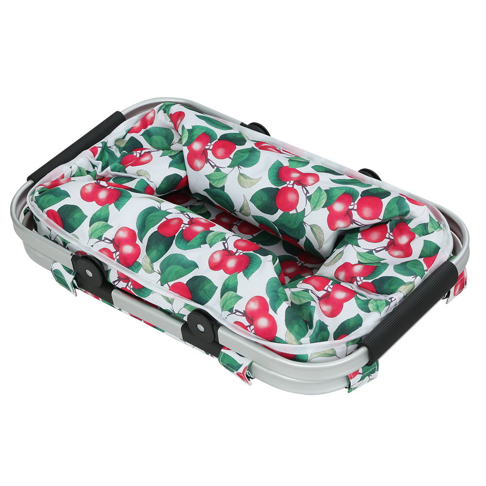 Alfresco Picnic Basket Set Folding Bag Hamper Insulated Food Storage-3