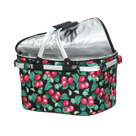 Alfresco Picnic Basket Folding Bag Hamper Insulated Storage Food Cover-0