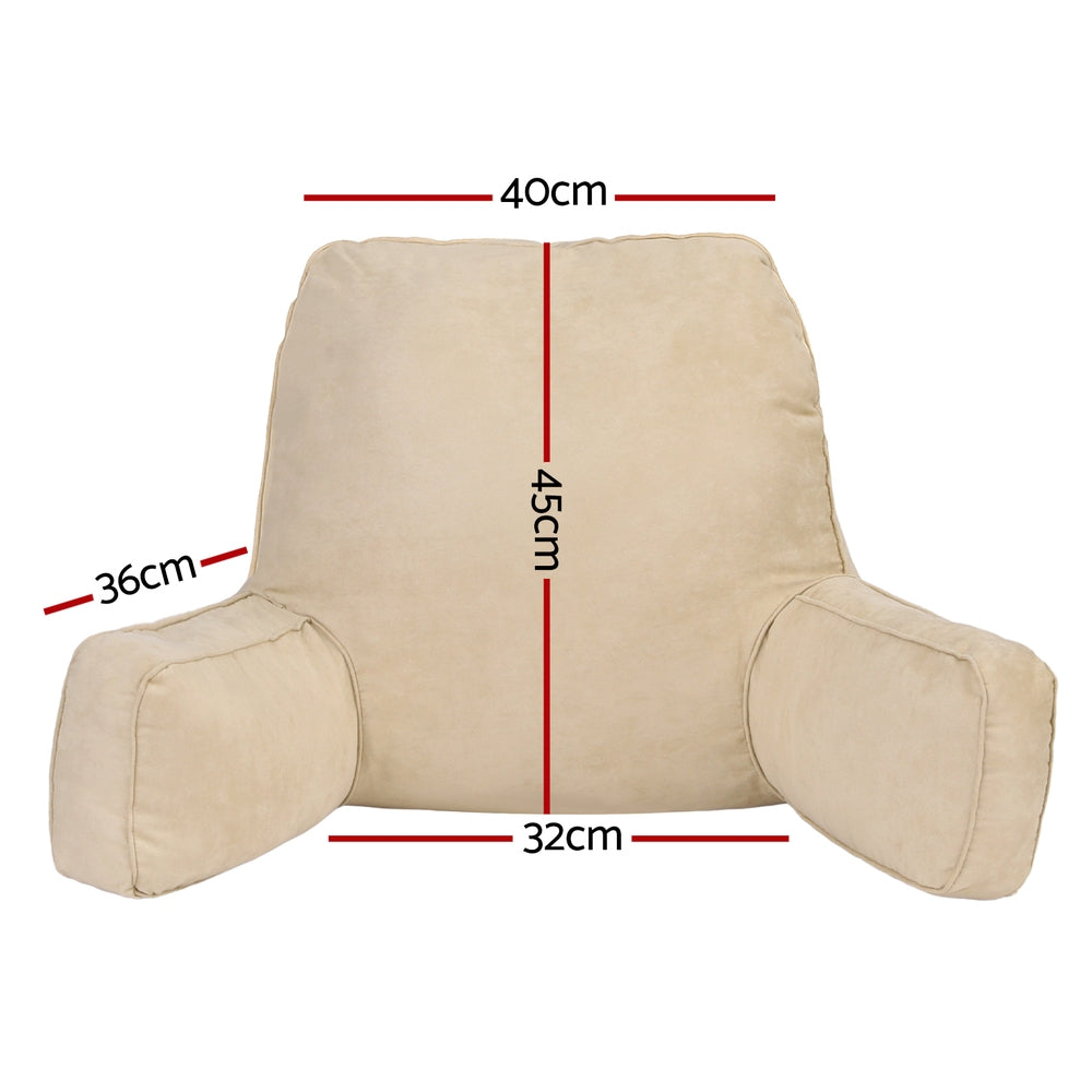 Giselle Reading Pillow Back Rest Lumbar Support Cushion Oatmeal-1