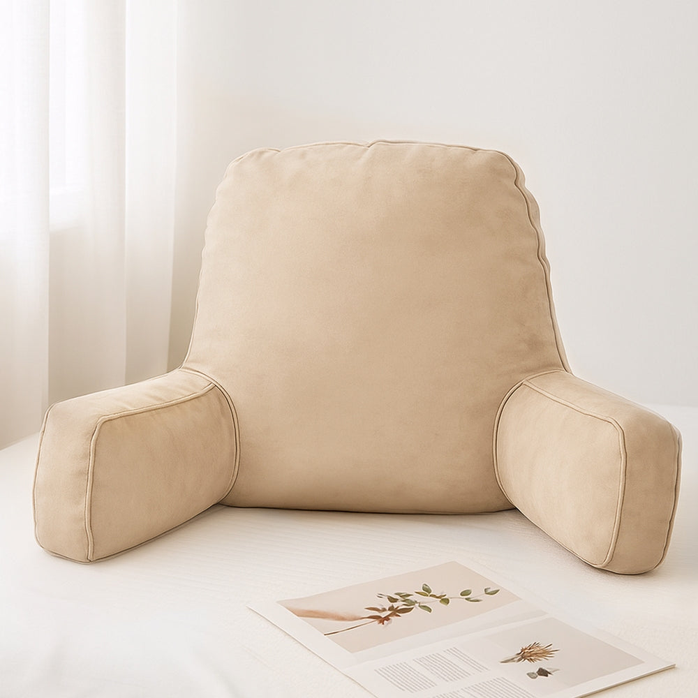 Giselle Reading Pillow Back Rest Lumbar Support Cushion Oatmeal-6
