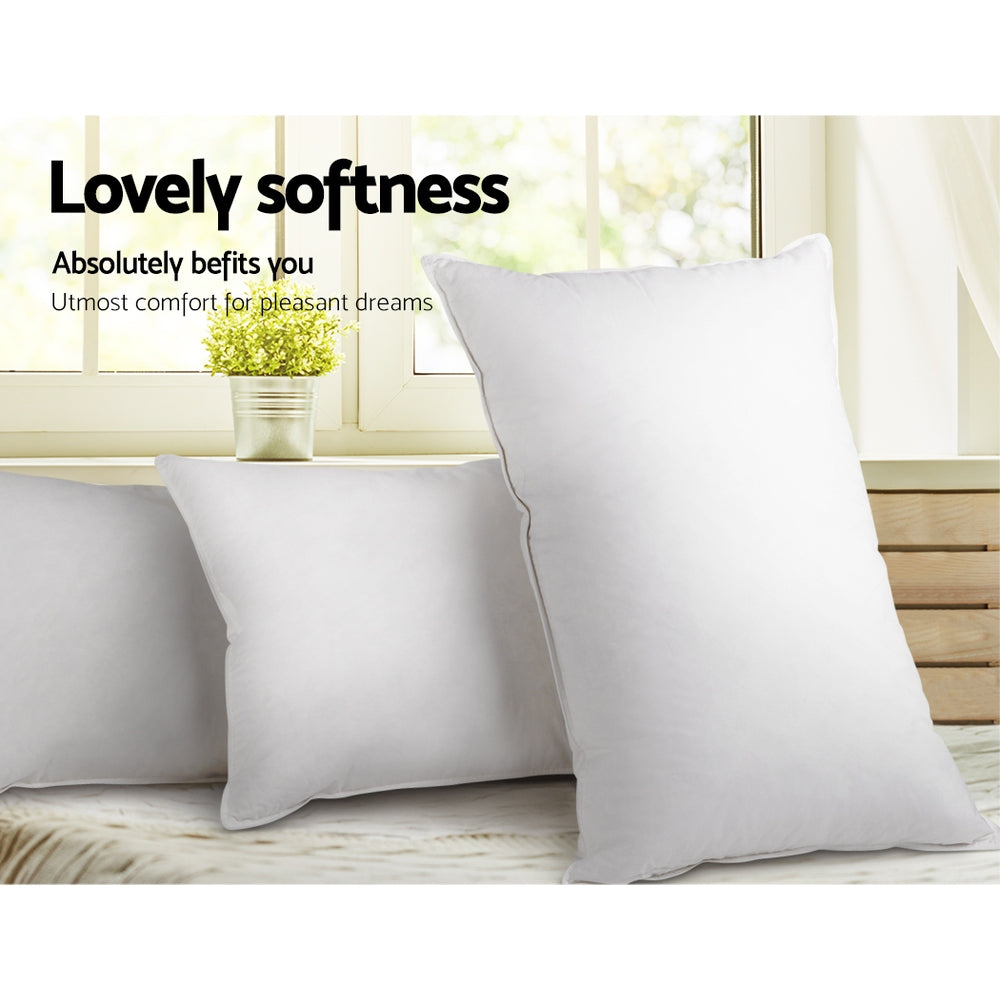 Giselle Bedding Duck Feather Down Pillow Twin Pack-5