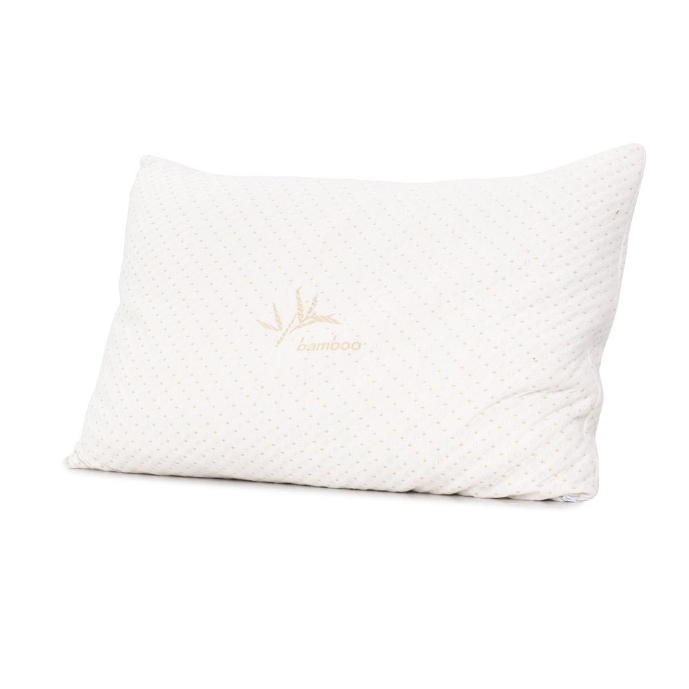 Giselle Bedding Memory Foam Pillow Bamboo Cover Twin Pack-2