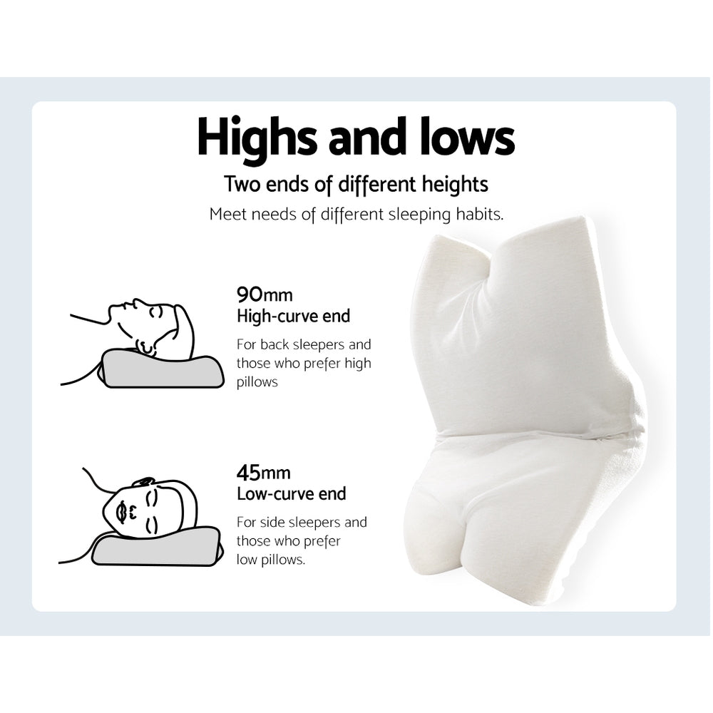 Giselle Bedding Memory Foam Contour Pillow-3