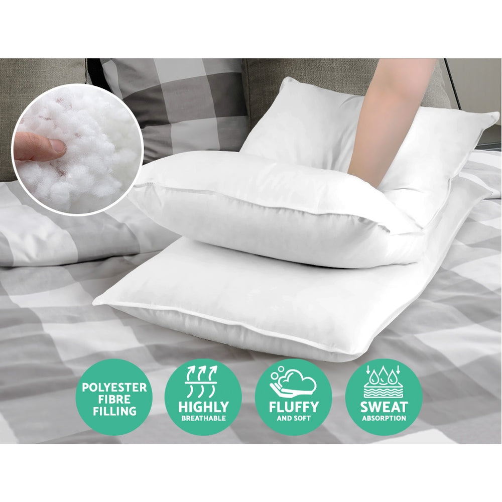 Giselle Bedding 4 Pack Bed Pillow Family Hotel 48X73CM-2