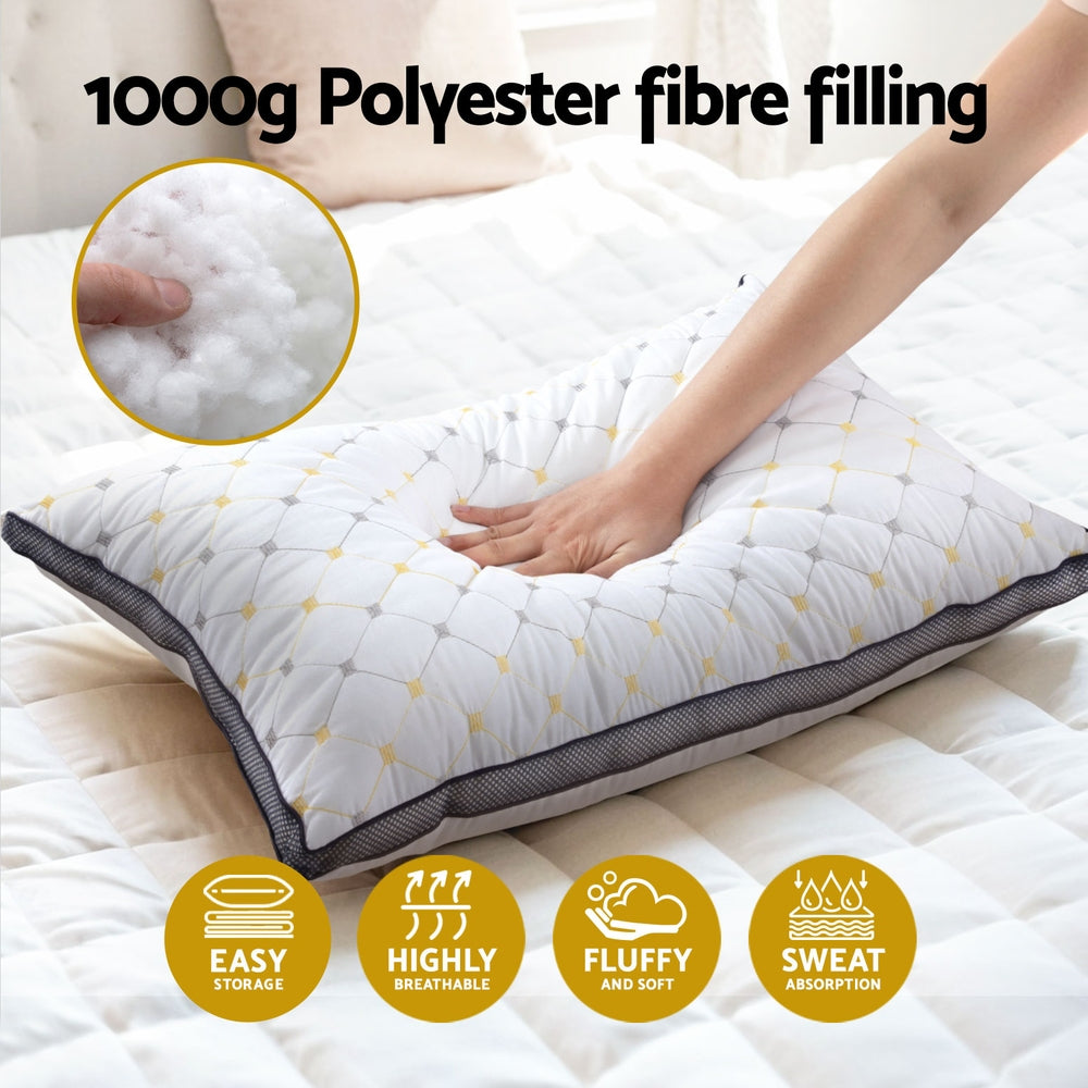 Giselle Bedding Pillows Microfibre Pillow-3