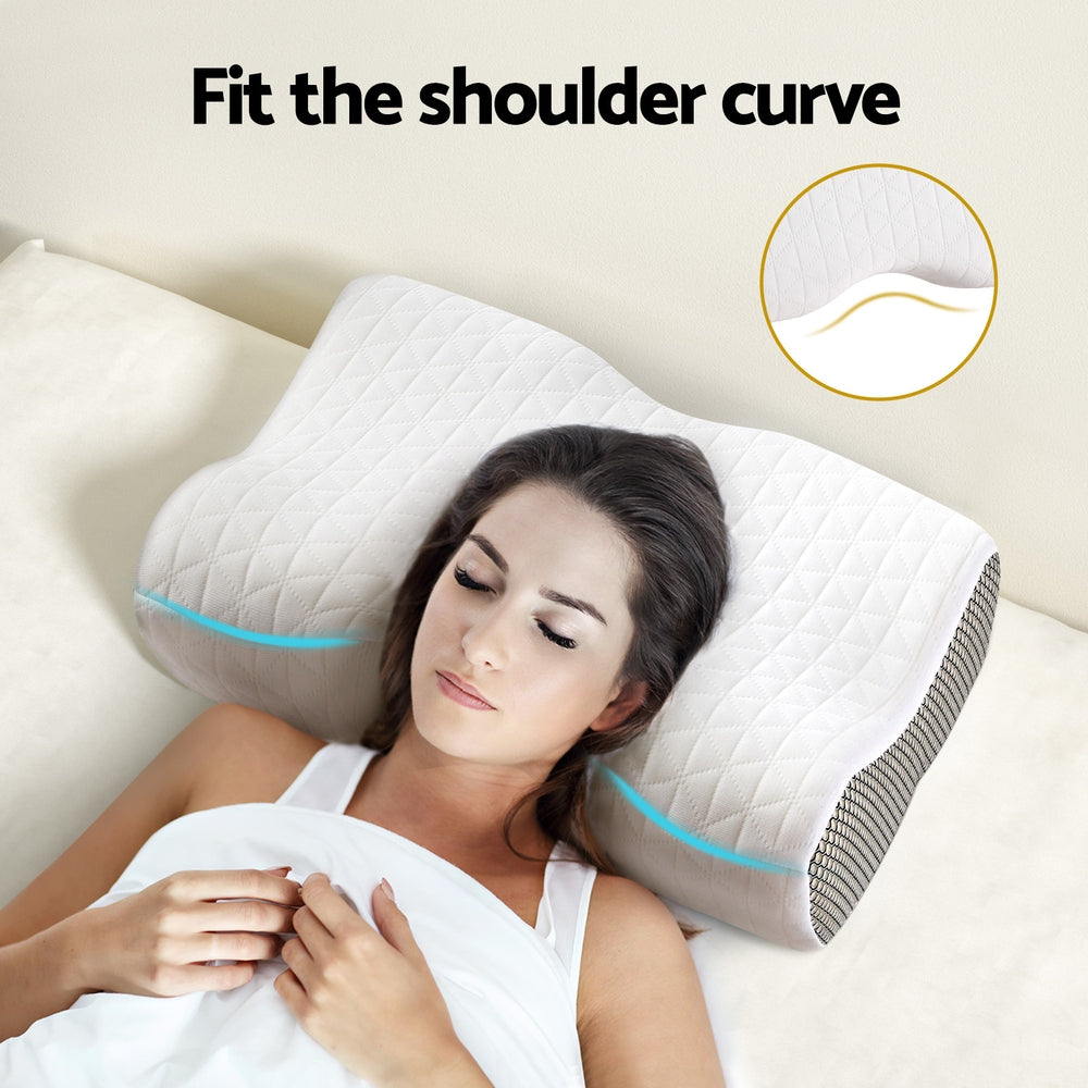 Giselle Memory Foam Pillow Contour Neck-3