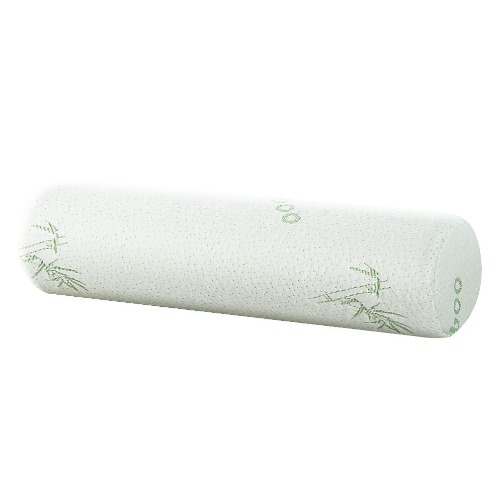 Giselle Bedding Memory Foam Neck Roll Pillow Bamboo Cover-0