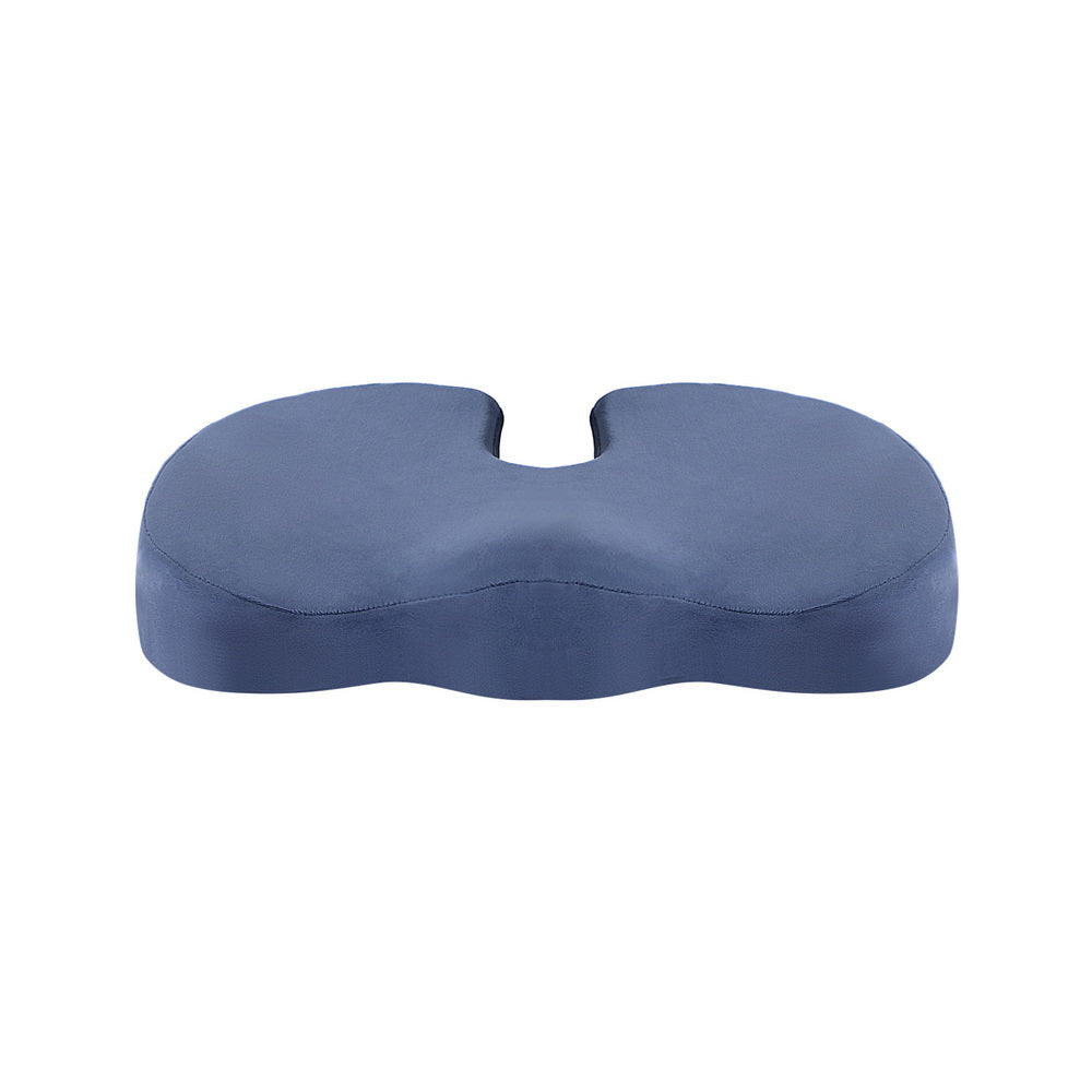 Giselle Bedding Seat Cushion Memory Foam Pillow Back Pain Relief Chair Pad Blue-2