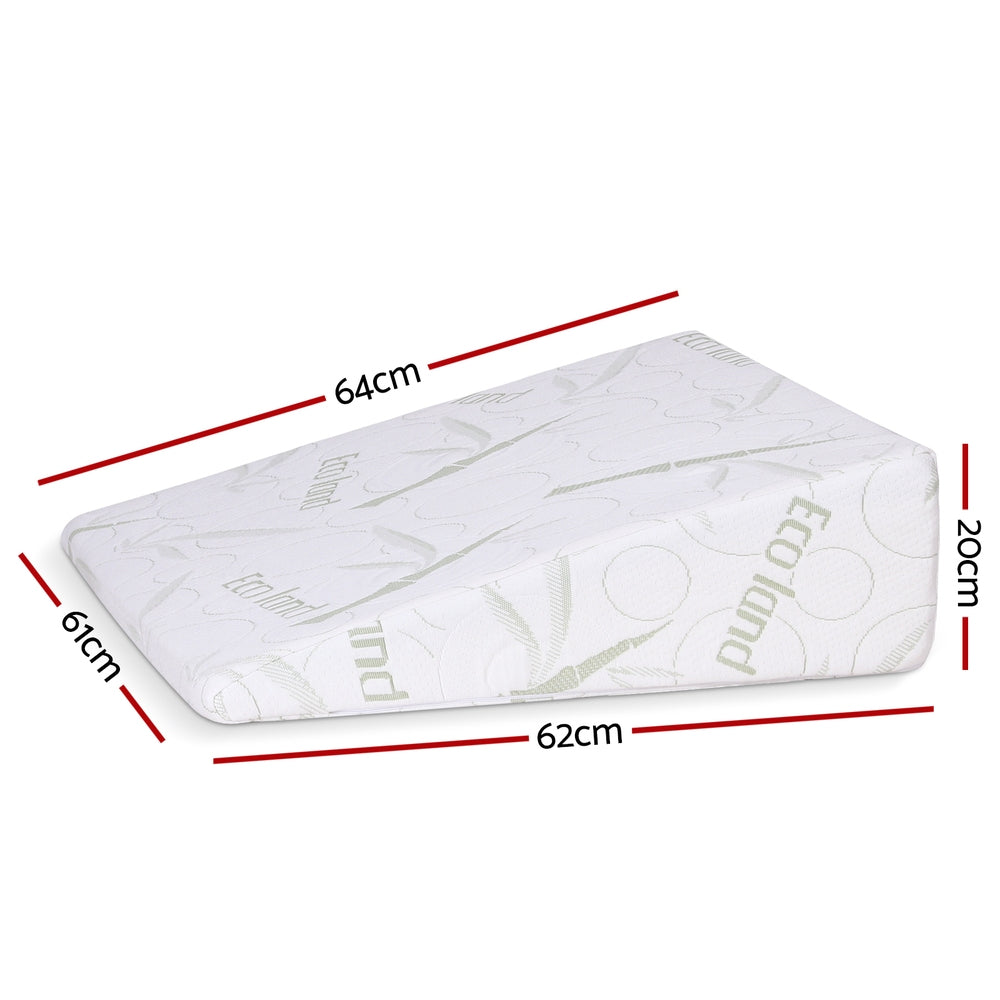 Giselle Bedding Wedge Pillow Gel Memory Foam Ergonomic Support Bamboo Cover-2