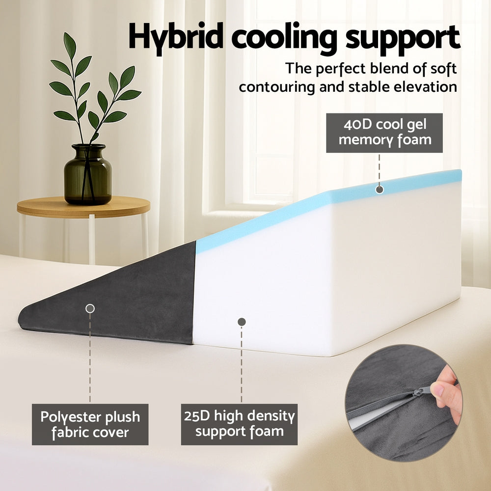 Giselle Bedding Wedge Pillow Grey-4