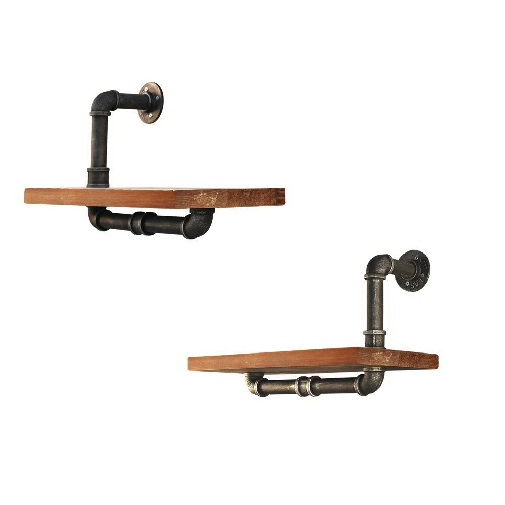 Artiss Floating DIY Pipe Shelf Set of 2 - IVOR-0