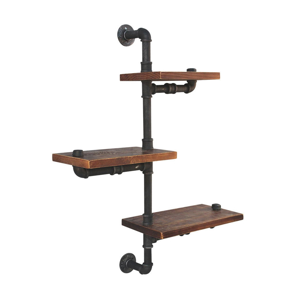 Artiss Floating DIY Pipe Shelf 3 Tiers - IVAN-0