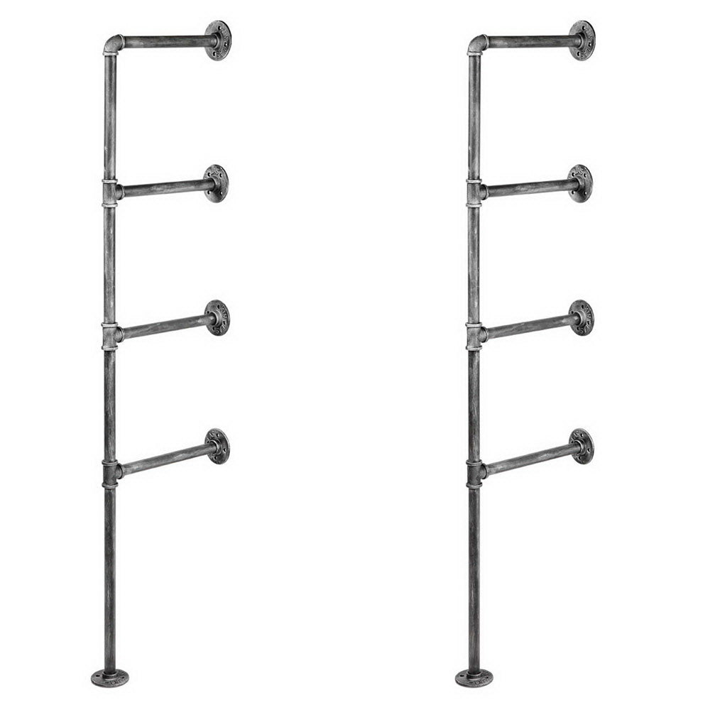 Artiss Floating DIY Pipe Shelf Metal Brackets Set of 2-2