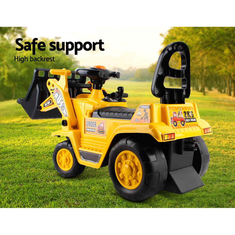 Keezi Ride On Car Toys Kids Excavator Bulldozer Sandpit Digger Car Pretend Play-3