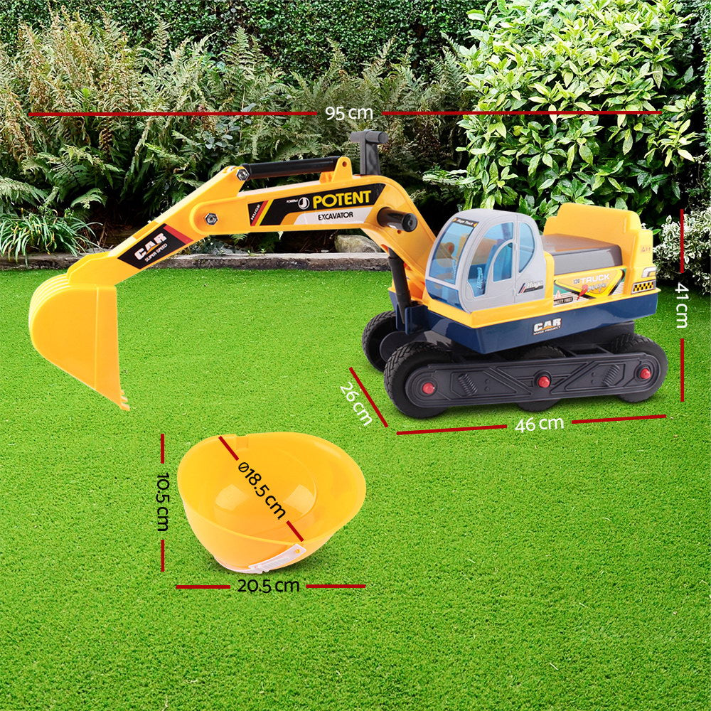 Keezi Ride On Car Toys Kids Excavator Digger Sandpit Bulldozer Car Pretend Play-1