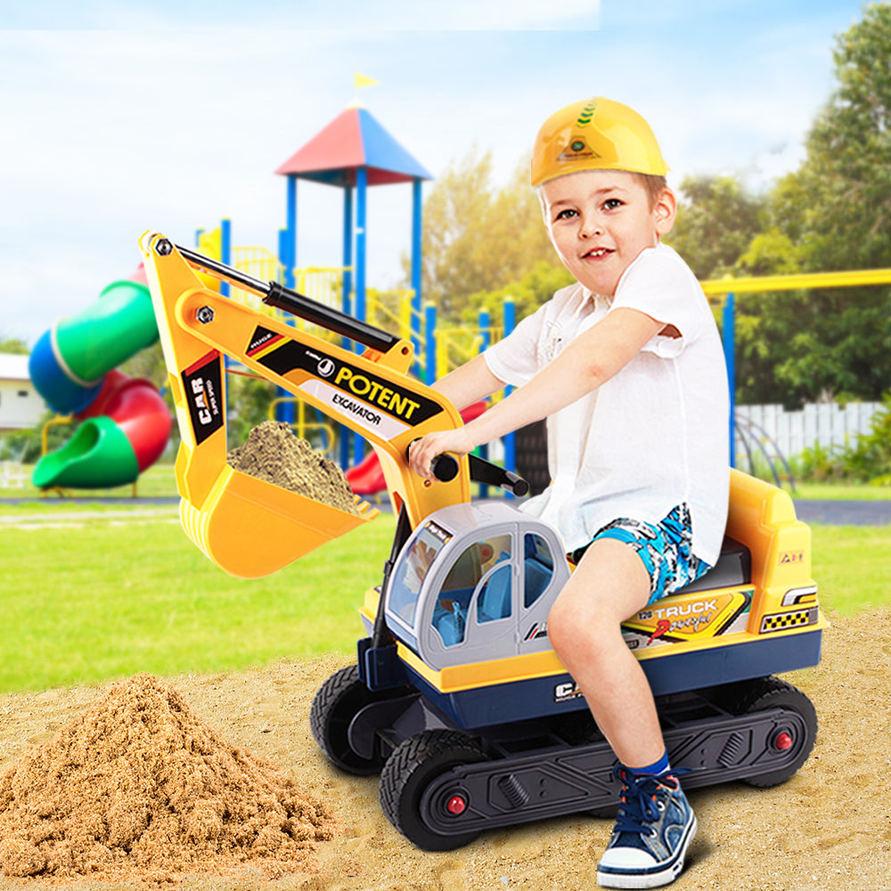 Keezi Ride On Car Toys Kids Excavator Digger Sandpit Bulldozer Car Pretend Play-0