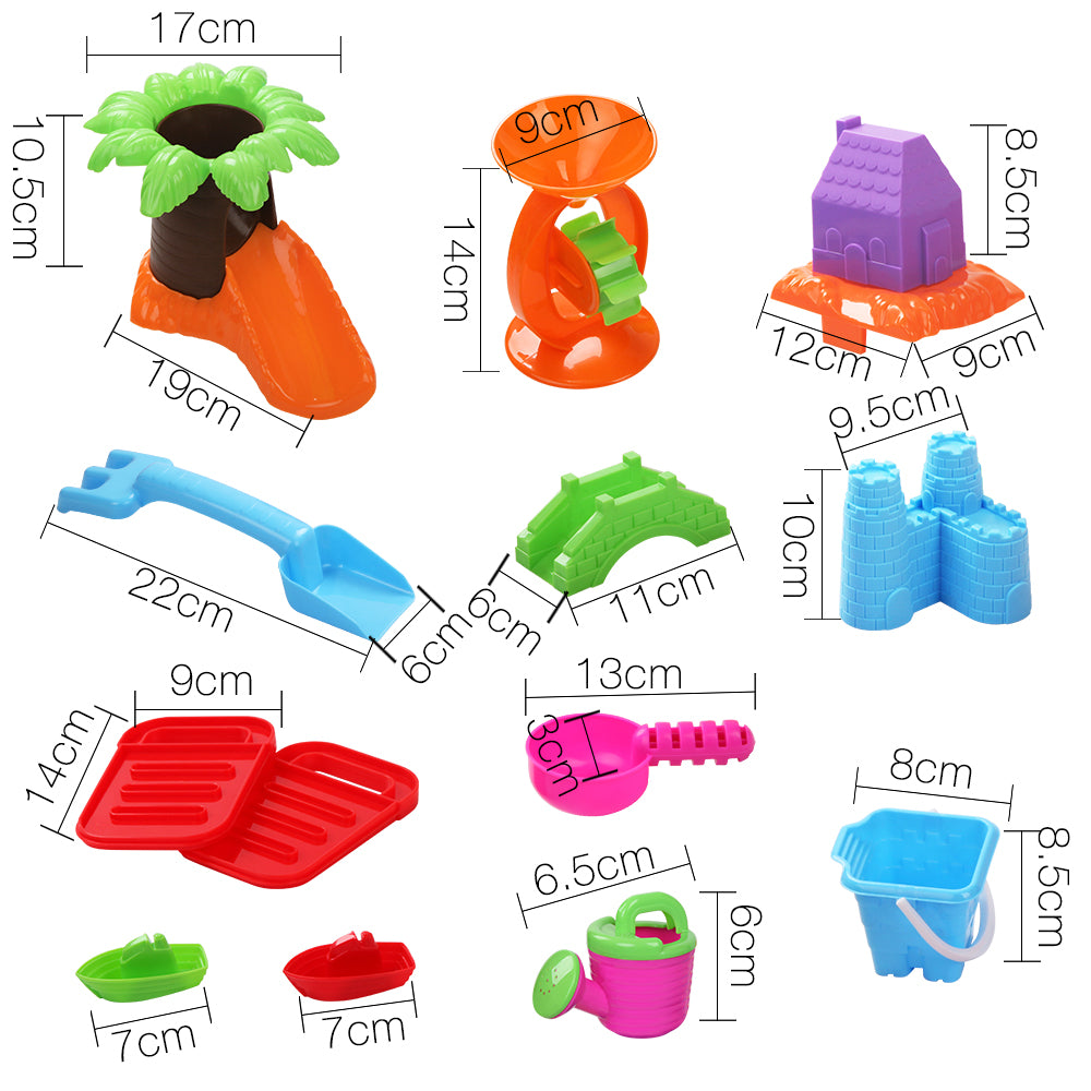 Keezi Kids Sandpit Pretend Play Set Sand Water Table Chair Outdoor Beach Toy-2