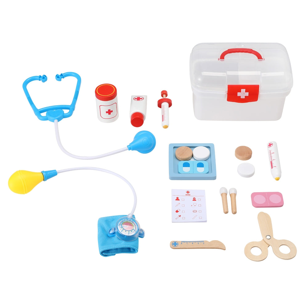 Keezi Kids Doctor Nurse Medical Case Pretend Play Set Stethoscope Medicine Toys-2