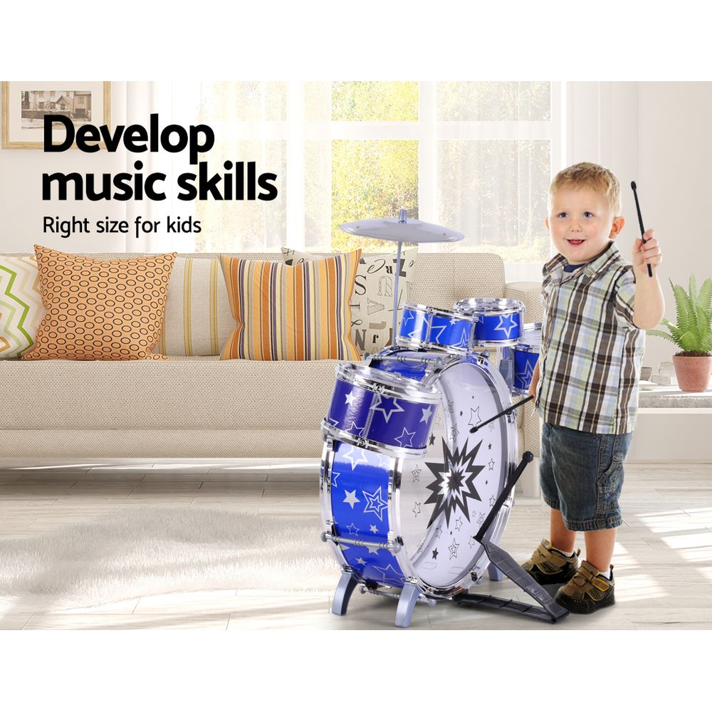 Keezi 11 Piece Kids Drum Set-4