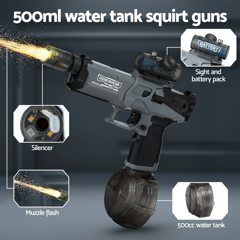 Keezi Kids Adult Electric Water Gun 500ml Water Tank Light Squirt Guns Toys-4