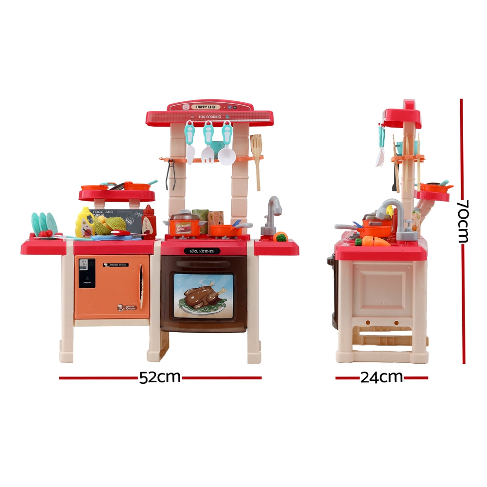 Keezi Kids Kitchen Pretend Play Set Cooking Sound Steam Light Function-2