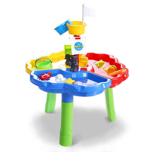 Keezi Kids Sandpit Pretend Play Set Outdoor Sand Water Table Beach Toy-0