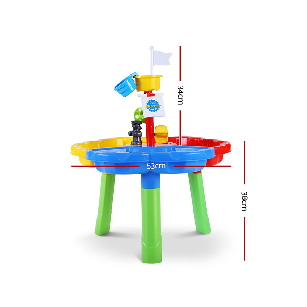 Keezi Kids Sandpit Pretend Play Set Outdoor Sand Water Table Beach Toy-1