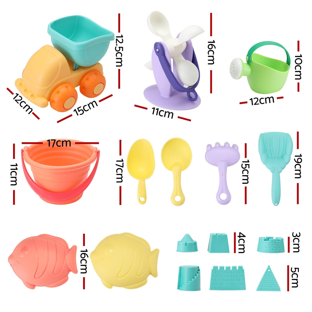 Keezi Kids Water Table Tool Kit Sand Truck Windmill Bucket Shovel Sandpit Toys-1