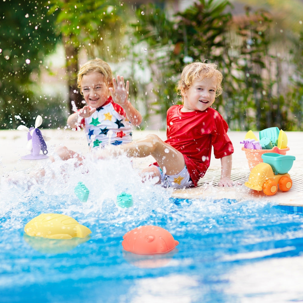 Keezi Kids Water Table Tool Kit Sand Truck Windmill Bucket Shovel Sandpit Toys-5