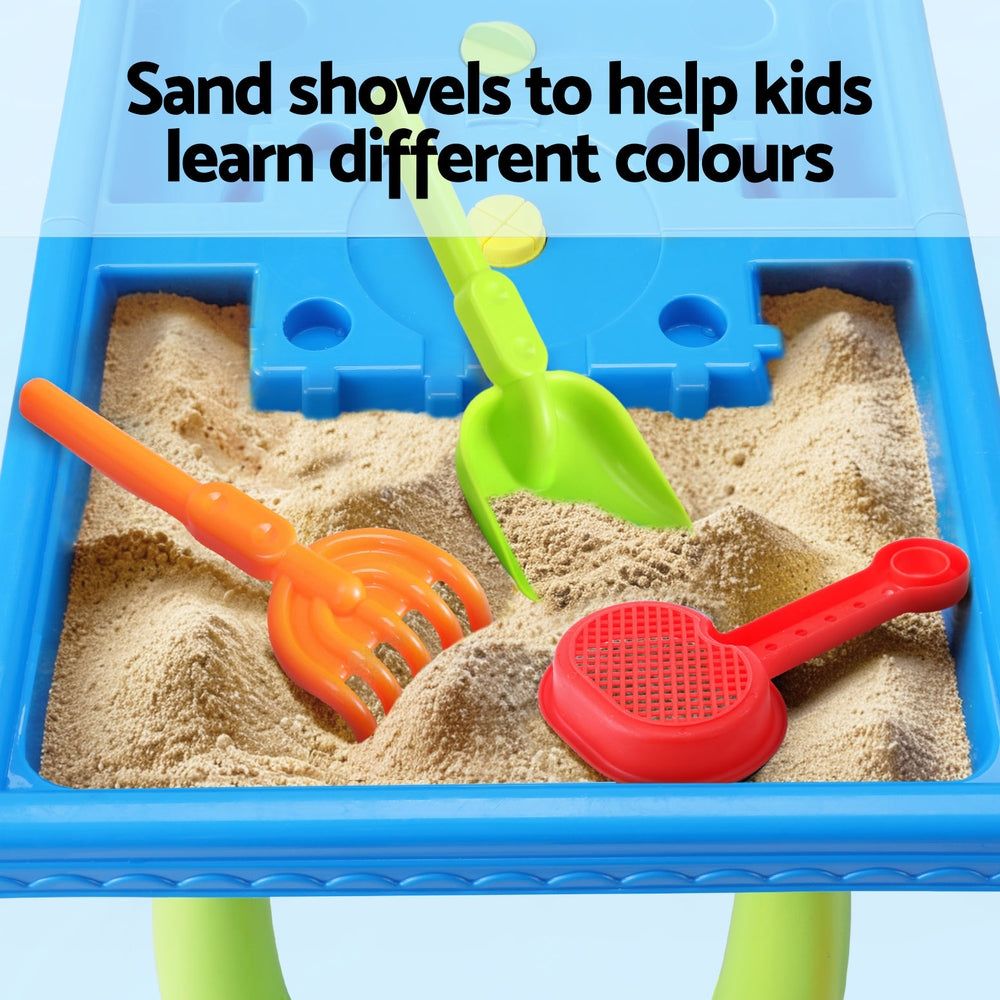 Keezi Kids Sand and Water Table Windmill Shovel Outdoor Sandpit Toys Beach Play-4