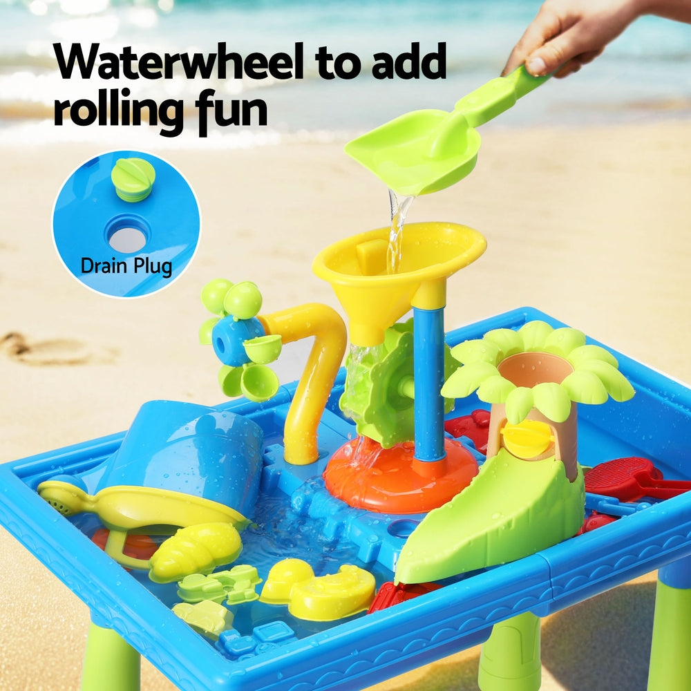 Keezi Kids Sand and Water Table Windmill Shovel Outdoor Sandpit Toys Beach Play-5