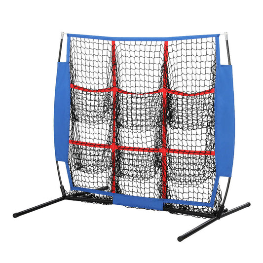 Everfit Soccer Net Baseball Pitching Football Goal Training Aid 9 Target Zone-0