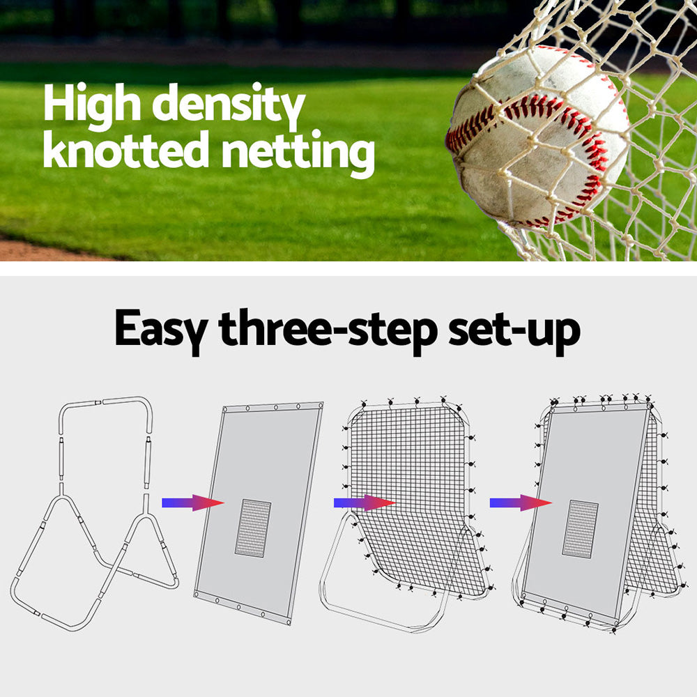 Everfit Baseball Net Rebound Pitching Kit Target Hitter 2 in 1 Training Aid-5