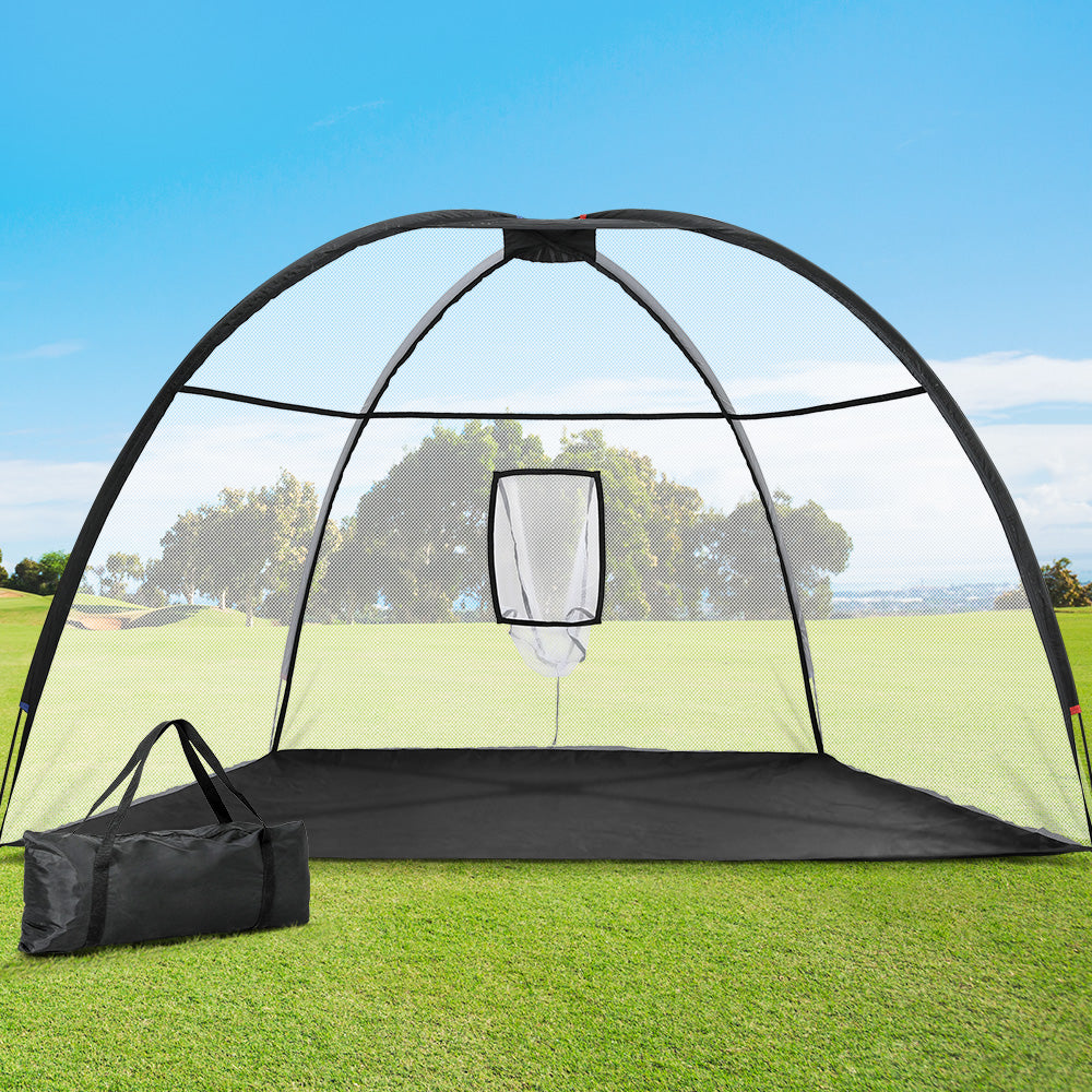 Everfit 3.5m Golf Practice Net Portable Training Aid Driving Target Tent Black-7